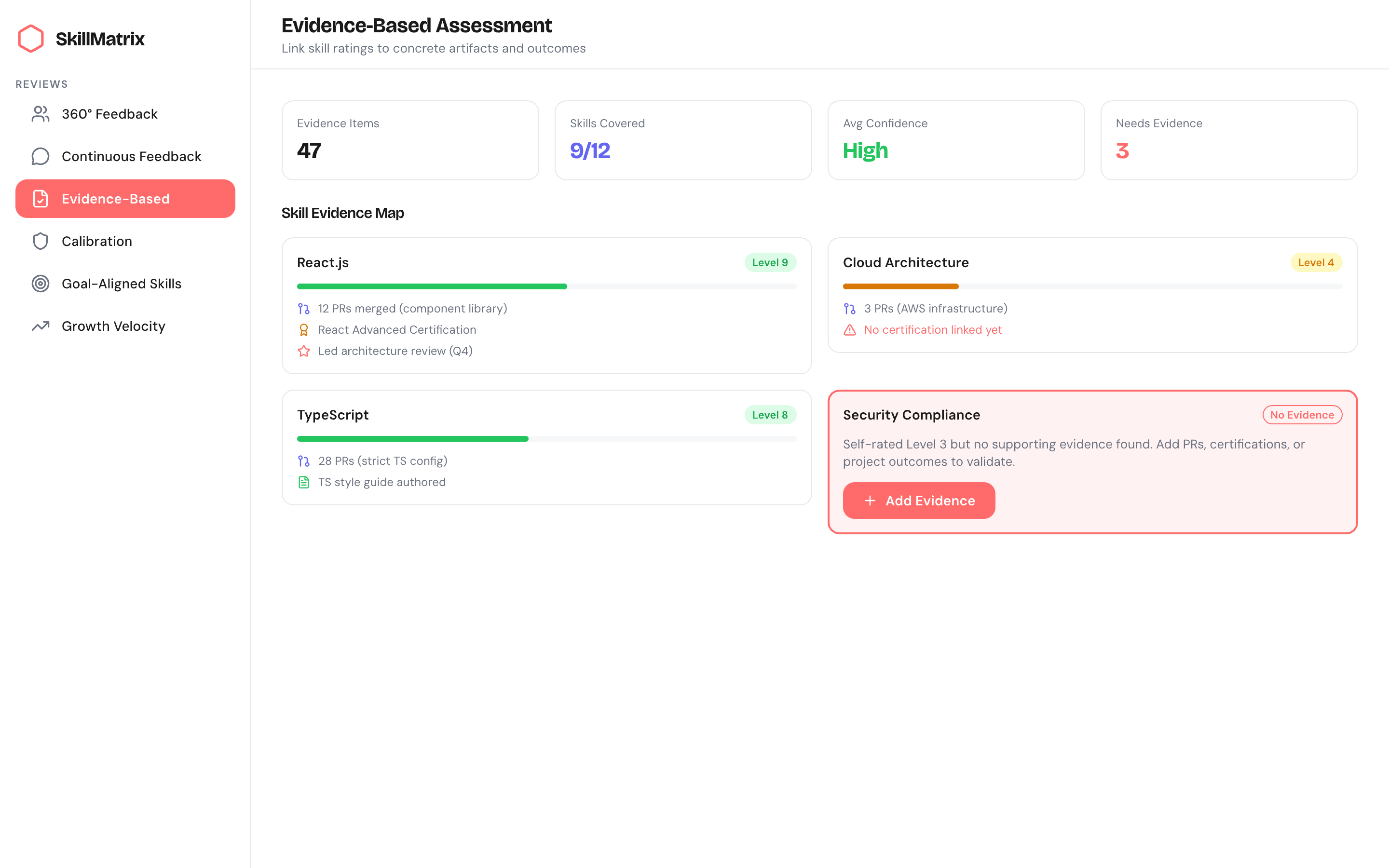 SkillMatrix - Evidence-Based Assessment
